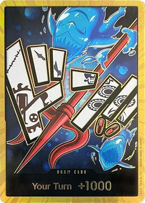 One Piece Premium Booster DON!! Card - Hody Jones [Gold]