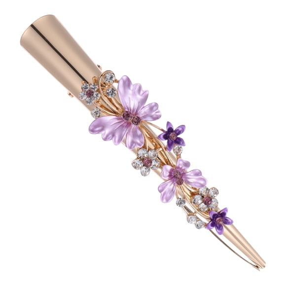 Pinza de pelo delicada Diseño de flores vintage Barrettes Aleación Pinza de pico de pato grande