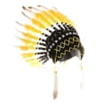 thumbnail image 3 of Tocado de plumas Yuyangstore indio de jefe americano disfraz de fiesta estilo D, 3 of 8