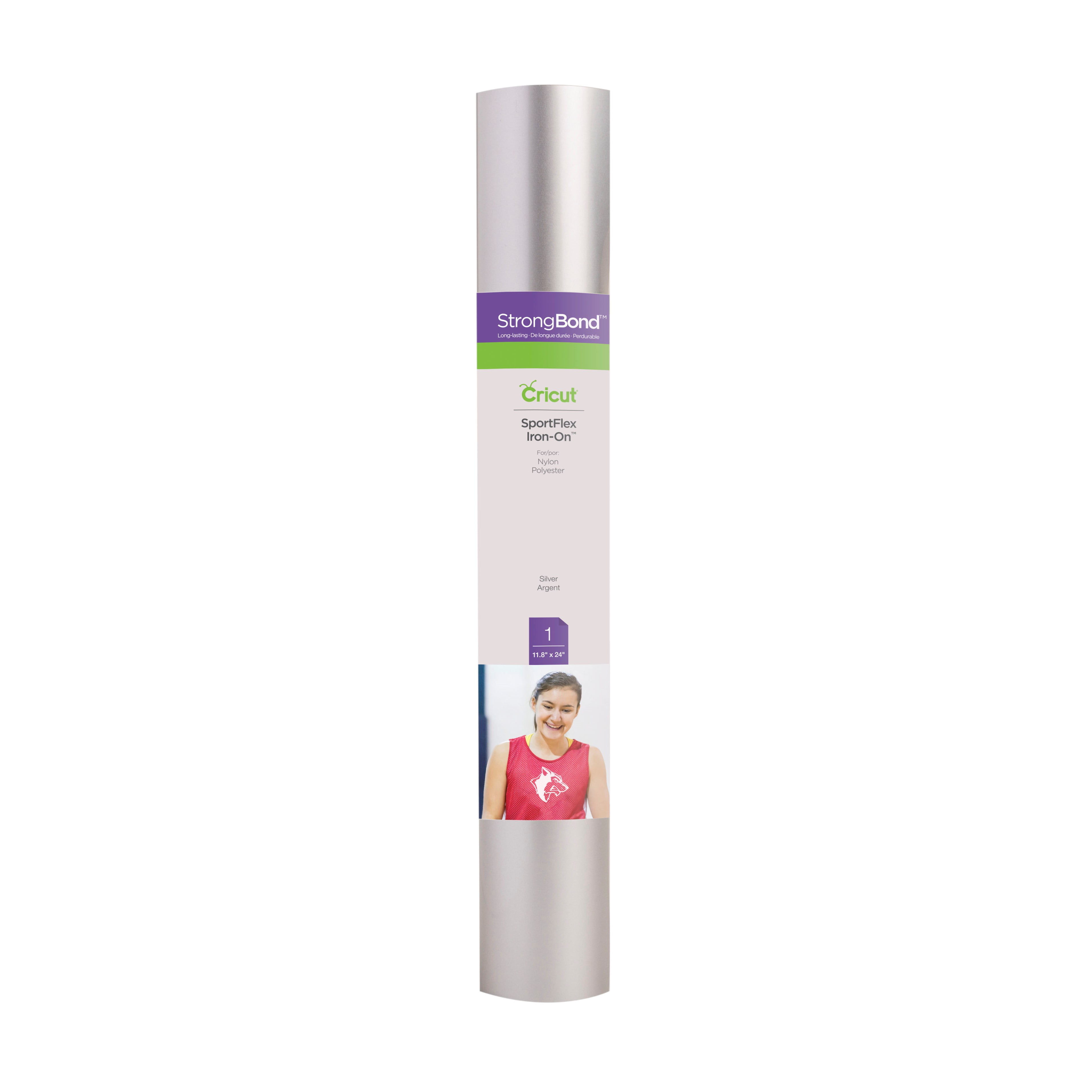 (2 pack) Cricut® SportFlex Iron-On™, Silver