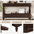thumbnail image 6 of BFJDM 54" Solid Wood Farmhouse Console Table, Espresso with 6 Drawers Storage Shelf for Living Room Hallway, 6 of 12