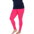 thumbnail image 3 of White Mark Universal PS208-05 Stretch Solid Womens Leggings, Fuchsia - One Size, 3 of 4