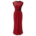 thumbnail image 6 of Sexy Women Cut out Bodycon Maxi Dress Slit Split Sleeveless Vneck Long Dresses Formal Elegant Party Club Dress Summer, 6 of 6