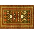 thumbnail image 1 of Ahgly Company Machine Washable Indoor Rectangle Persian Yellow Traditional Area Rugs, 8' x 12', 1 of 4