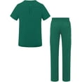thumbnail image 2 of Adar Addition Go-Everyday Scrub Set For Men - Stylish Scrub Top & Cargo Scrub Pants - A9800 - Hunter Green - M, 2 of 7