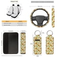 thumbnail image 5 of Yuyamidu Yellow Sunflowers 13 PCS Car Accessories Sets with Car Seat Covers Steering Wheel Cover Seatbelt Pads Trash Bin Auto Rear View Mirror Covers Coasters Butterfly Keychain for SUV Sedan, 5 of 7