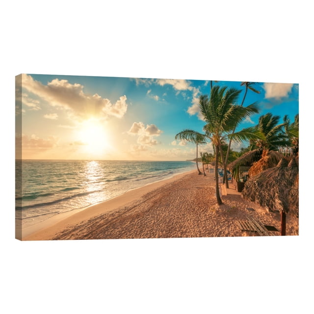 Cuadro Decorativo Playa Punta Cana Canvas Revolution Cuadro 120 x 60 cm
