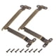 thumbnail image 1 of Paquete de 2 bisagras de soporte de tapa plegable, bisagras rotativas de hierro de 181 grados, bisagras de retención para armario, grande, 1 of 6