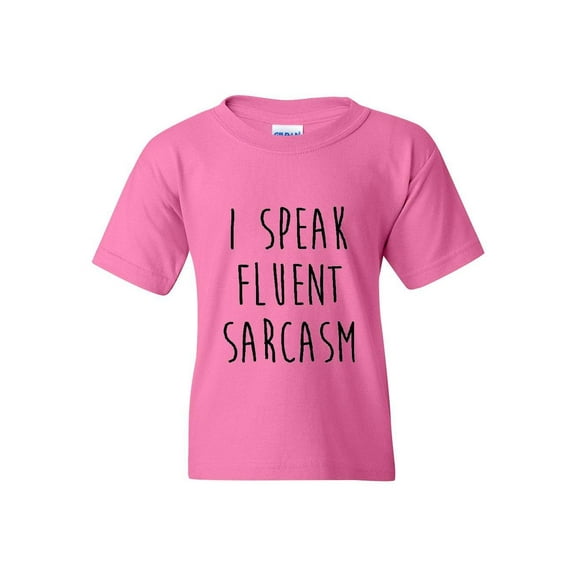 MmF - Big Girls T-Shirts and Tank Tops, up to Big Girls Size 24 - I Speak Fluent Sarcasm