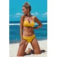 thumbnail image 4 of POGLIP Bikini Jaune à Col Halter Torsadé pour Femmes, 4 of 6