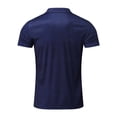 thumbnail image 5 of PMVFHDE Mens Casual Shirt Daily Zipper Placket Turn Down Collar Printed Short Sleeve Blouse Fashion Top, 5 of 9