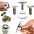 thumbnail image 2 of Brass Drain Plug, Pop Click Click Chrome Polished Brass Bathroom Sink Drain Plug, 2 of 5