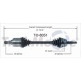 thumbnail image 1 of TrakMotive CV Axle Shaft TO-8051 Premium; OEM Replacement; Compressed Length 25.98 Inches, 1 of 5