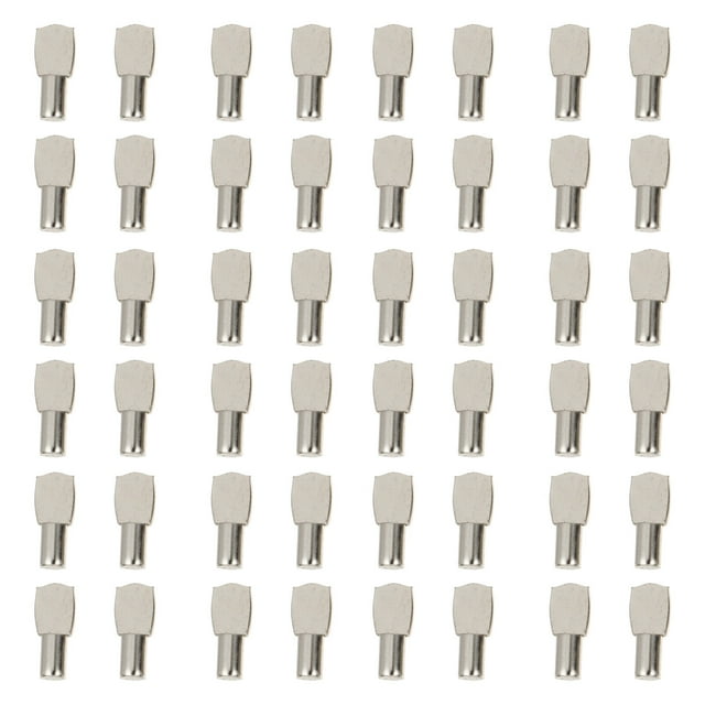 Miangastore 50pcs Steel Shelf Support Pegs Furniture Shelf Pin Spoon Shape Cabinet Shelf Pegs