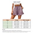 thumbnail image 5 of Pantalones cortos de cintura elástica para mujer, pantalones cortos informales con cordón estampado de gasa y bolsillos laterales, 5 of 5