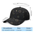 thumbnail image 5 of Cosmic Aesthetic Baseball Cap - Gothic Celestial Sun Moon Star Print Adjustable Sun Protection Hat, 5 of 5