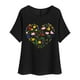 thumbnail image 1 of Vestidos Casuales Para Mujer, Blusas De Mujer De Moda Camisetas estampadas de moda para mujer, blusas casuales de lino holgadas de manga corta con cuello redondo y raglán, 1 of 4