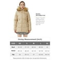 thumbnail image 6 of Orolay Women's Mid Length Thickened Down Jacket Puffer Hooded Down Coat with Faux Fur Khaki M, 6 of 6