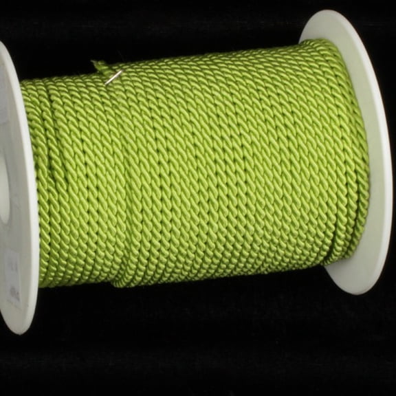 Lime Green Braided Cording Craft Ribbon 0.2" x 55 Yards