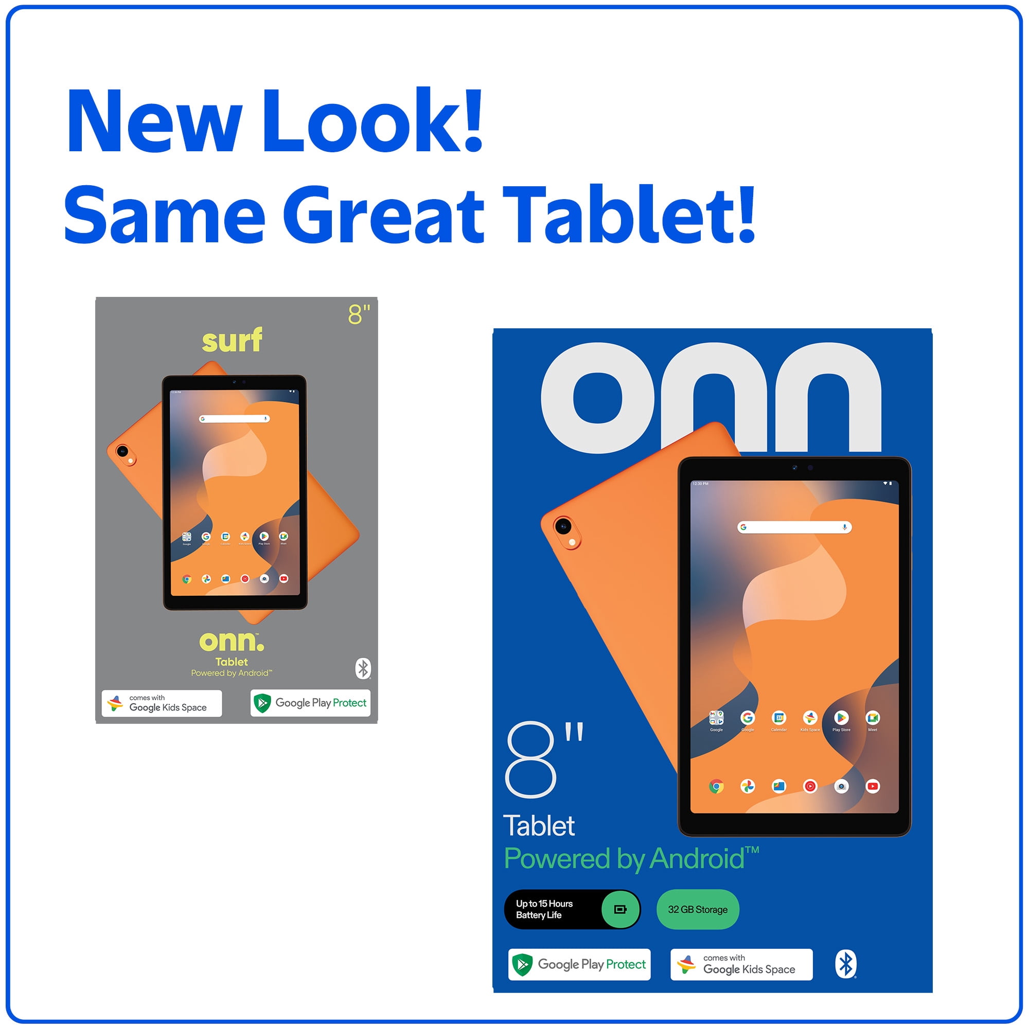 onn 8" Tablet, 32GB, (2024 Model) - Papaya