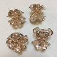 thumbnail image 2 of Set of 4 Vintage Pearl Rhinestone Alloy Small Size Butterfly Hair Claw Jaw Clips Pins - Women Fashion Chic Hair Updo Grip Hair Catch Clamp Hair Accessories, 2 of 5