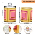 thumbnail image 3 of Pinkish and Yellow Grids Plaids Translucent Plastic Cans Storage Canisters with Lid Set of 2, 3 of 7