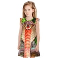 thumbnail image 1 of Fotbe Cobra Snake Vestido de Dormir para Niñas de 3 a 10 Años, Mangas Cortas, Estilo Princesa, Pijama Camisón con Mangas Voladas-X-Large, 1 of 6