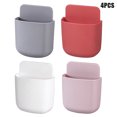 thumbnail image 3 of 4 PCS Punching-free Wall Storage Pocket Self Adhesive Wall-mounted Remote Holder Space-saving, 3 of 6