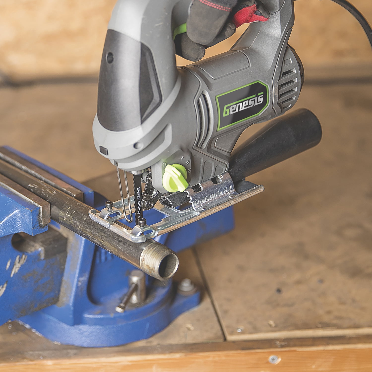 Genesis 5-Amp Variable-Speed Orbital Jigsaw with Blades, GJS500PT