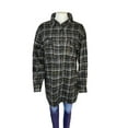 thumbnail image 1 of YMI Jeans Womens Button Down Long Sleeve Plaid Shacket (Black Plaid, Medium), 1 of 3