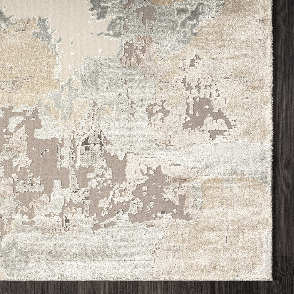 Harlow Hill Cherry Abstract Modern/Contemporary Luxelon Blend Indoor Area Rug, 2' x 3'
