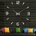 thumbnail image 2 of Large 3D DIY Wall Clock Giant Acrylic Mirror Clocks Frameless Big Horloge Home Decoration for Living Room Bedroom Wall Decor, 2 of 6