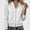 White, variant on Outerwear Jackets for Womens Everyday Slim Henley Neck Zipper Long Sleeve Sweatshirt Fall Winter Brown Size S