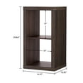 thumbnail image 4 of Better Homes & Gardens 2 Cube Storage Organizer, Tobacco Oak, 4 of 8