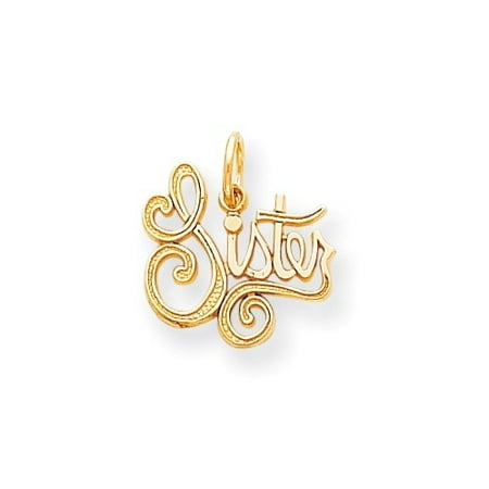 10k Yellow Gold Sister Charm Pendant