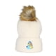 thumbnail image 4 of Set de Gorro de Punto Blanco con Pompones y Guantes para Niños Grandes Bluey, 4 of 7