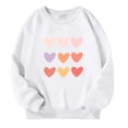 thumbnail image 3 of YOUSNH Chandails pour Enfants Chandails d'Automne et d'Hiver à Lettres Imprimées Col Rond Manches Longues Chandails à Capuche pour Filles Blanc 9-10 Ans, 3 of 6