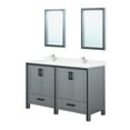 thumbnail image 3 of 60 In. W X 22 D Dark Grey Double Bath Vanity With White Quartz Countertop, Faucet, Mirrors - Scratch And Stain Resistance For Longevity Top & A Comfortable Bathroom, 3 of 6