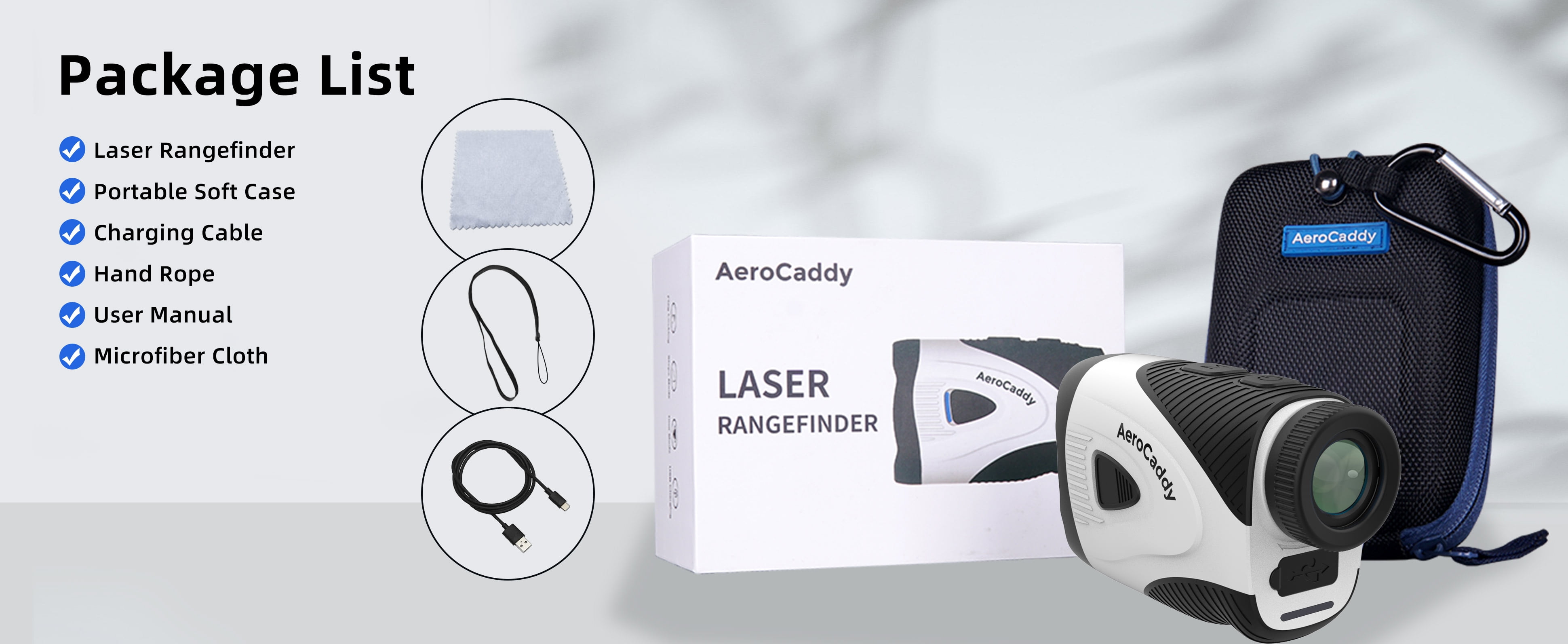 Laser Golf Rangefinder with Slope, Flag Lock Vibration, Rechargeable Range Finders with Magnet Stripe