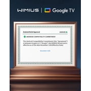 WiMiUS 4K Google TV Projector, 400 Lumens, Dolby Audio, Auto Focus & Auto Keystone Correction, Smart Screen Alignment
