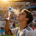 thumbnail image 3 of Portable Handheld Turbo Fan with Cooling, Rechargeable Soccer Personal Fan, Powerful 5 Speed Settings,Up to 12Hrs Small Pocket Hand Fan for Travel, Outdoor, Office & Football Fans, 3 of 14