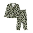 thumbnail image 1 of Fotbe Skull with Dollar Conjunto de Pijama de Manga Larga para Mujer con Estampado, Ropa de Dormir de 2 Piezas, Conjunto de Casa Suave y Cómodo con Bolsillos-Large, 1 of 7