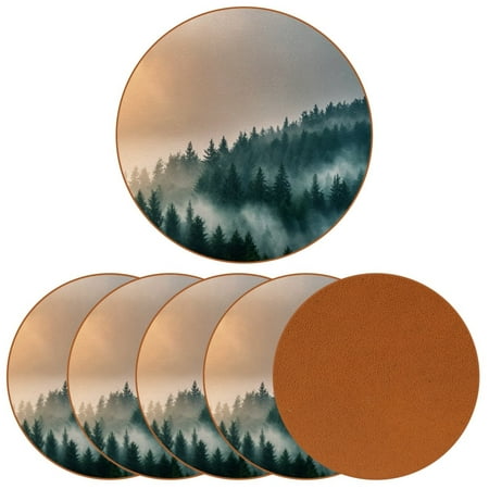 

YZUOUZY Coasters Coaster for Desk 6 Pack Round Coffee Table Coasters Multicolored Geometric Shapes