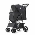 thumbnail image 1 of Small Dog Stroller Dog Strollers Folding Pet Stroller Outdoor Pet Strollers Pet Stroller Lightweight Foldable Ventilate Oxford Portable Small Dog Stroller For Dogs Cats Black, 1 of 8