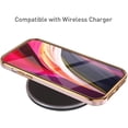 thumbnail image 5 of Case for iPhone 12 6.1 Inch, Soft Silicone Slim Case Electroplated Straight Edge Phone Case Shockproof Protective Case -Rose Gold, 5 of 15