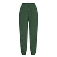 thumbnail image 4 of Sweatpants For Women Baggy Loose Mid Rise Fleece Workout With Pockets Active Long Jogger Green Sweatpants (S), 4 of 7