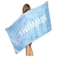thumbnail image 4 of Binwennn Double Velvet Microfiber Beach Towel Quick Drying Printed Beach Towel Beach Swimming Beach Towel Initial Towels Set for Bathroom Oversized Bath Towel Set, 4 of 5