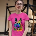 thumbnail image 3 of Tee Hunt Happy German Shepherd T-Shirt Andy Maxx Dog Women's T-Shirt Tee, Pink, Small, 3 of 5