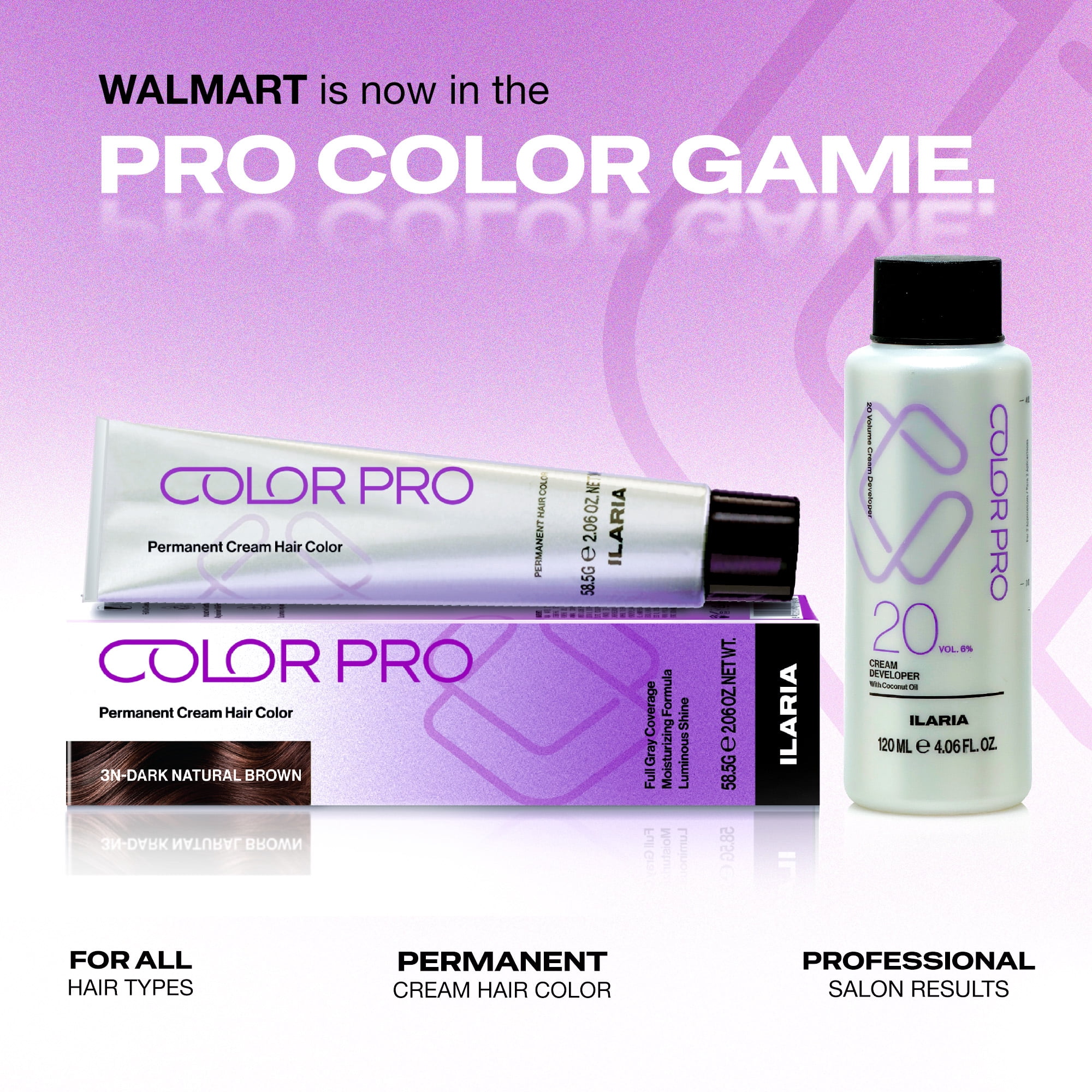 Ilaria COLORPRO Permanent Hair Color 3N-Dark Natural Brown 2 oz