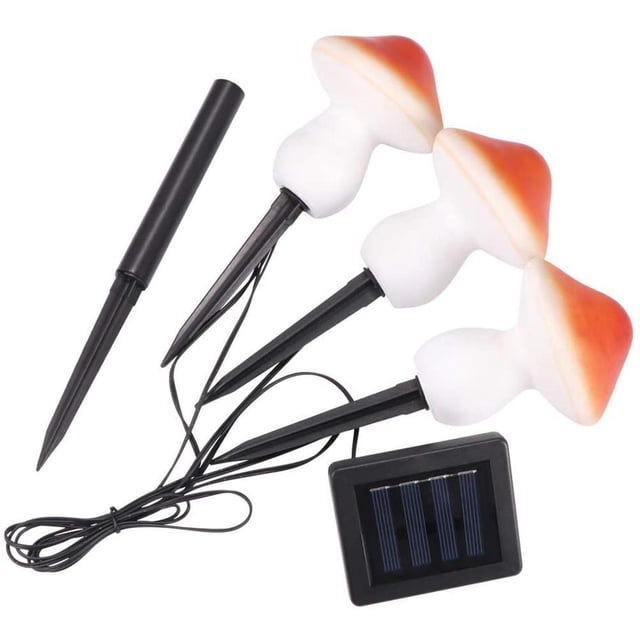 Luces Solares De Hongo Luces De Hongo Al Aire Libre Luz De Cadena Impermeable Luces De Paisaje Lindo Camino Luz De Estaca De Jardín Scienceny HA035822-00